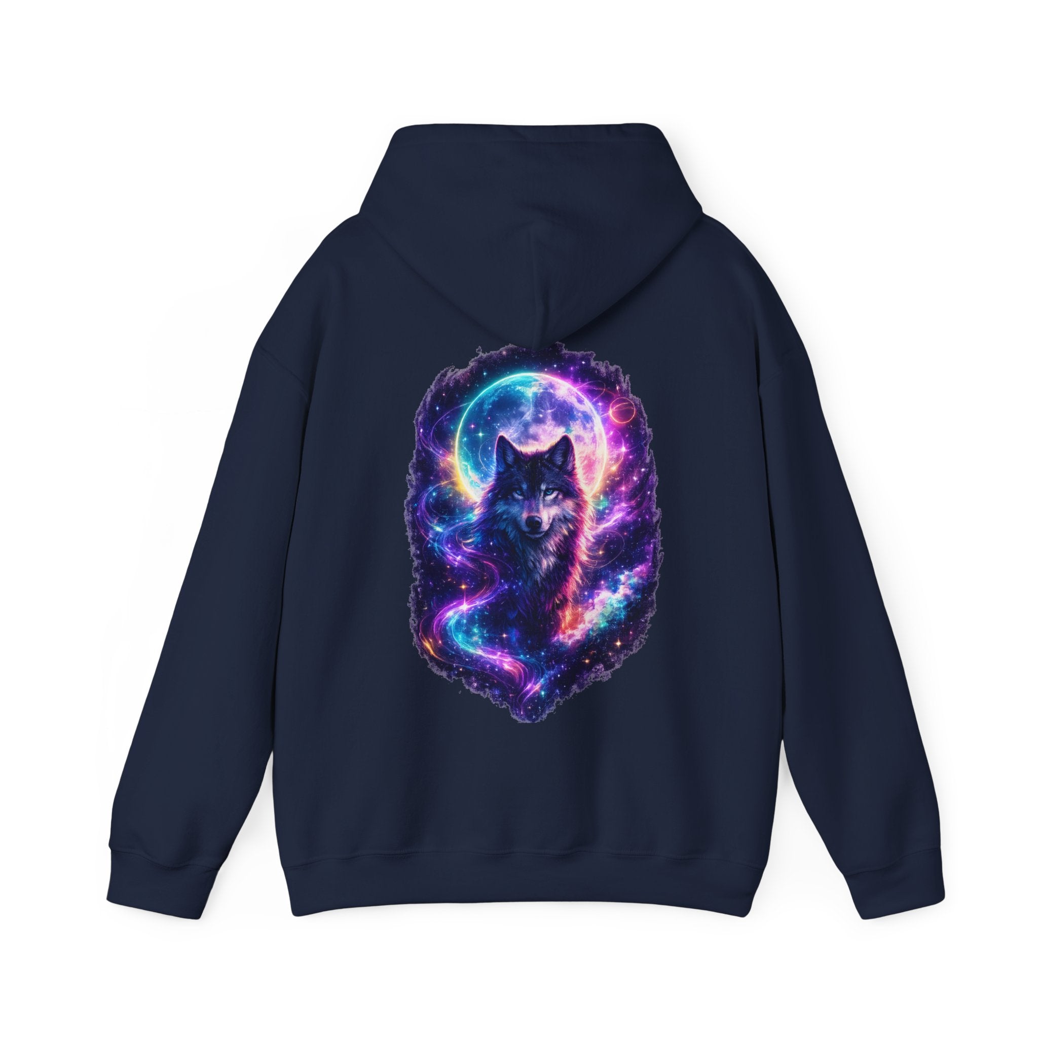 Galaxy Wolf Hoodie – Cosmic Moon Graphic Sweatshirt