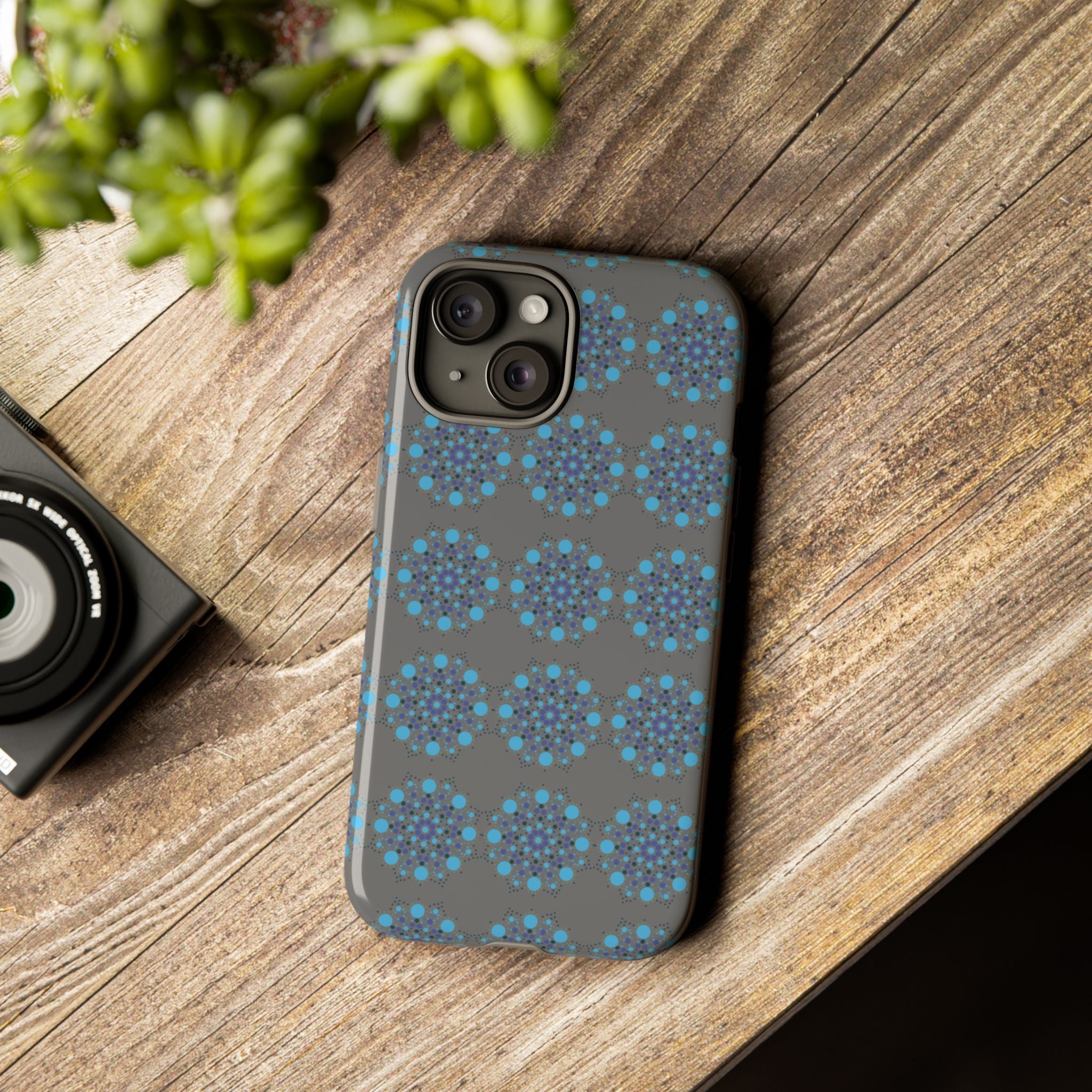 lue Geometric Phone Case for iPhone, Samsung, Google - Abstract Pattern, Protective Cover, Modern Art Phone Case, Gift for Her