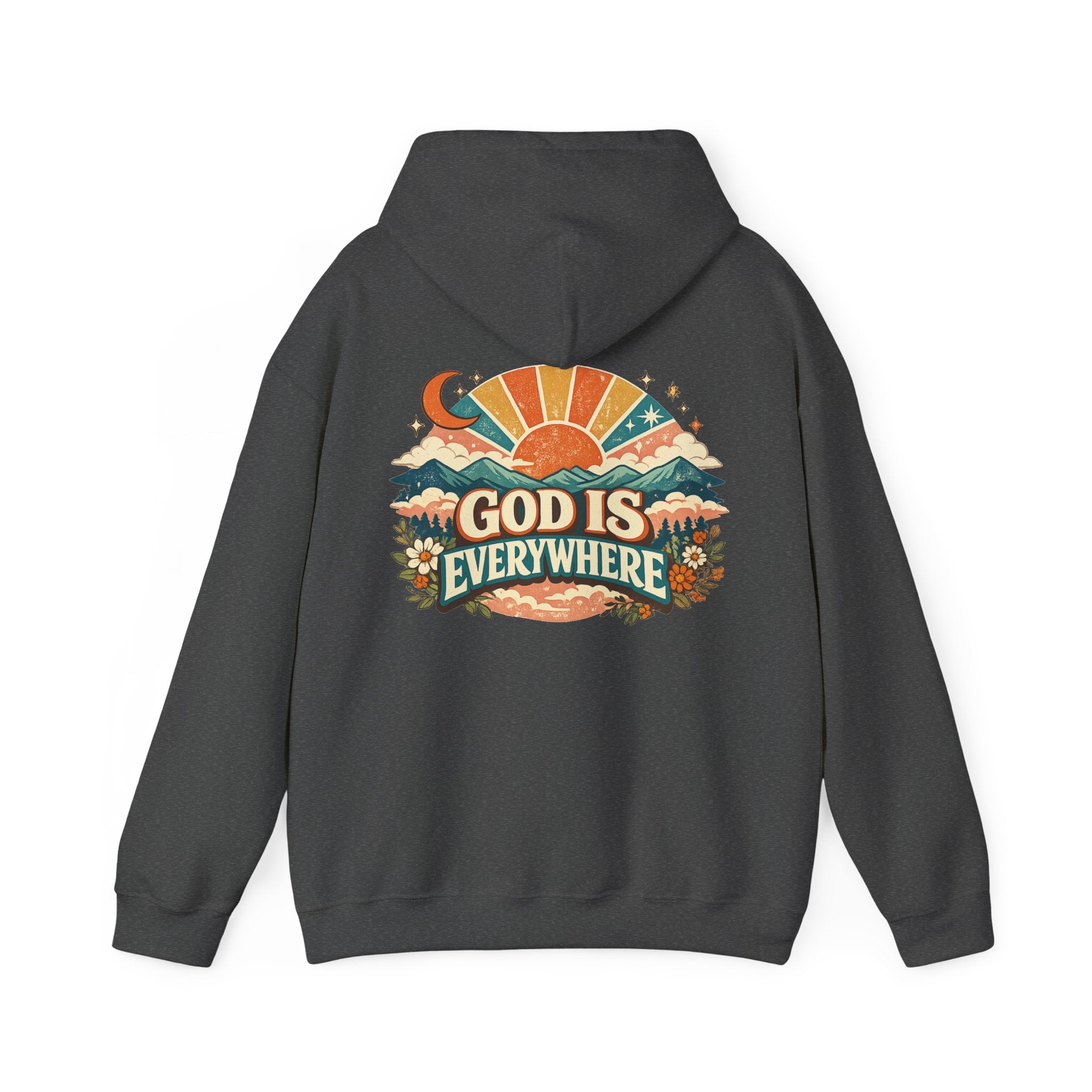 God Is Everywhere Hoodie – Retro Nature Christian Sweatshirt