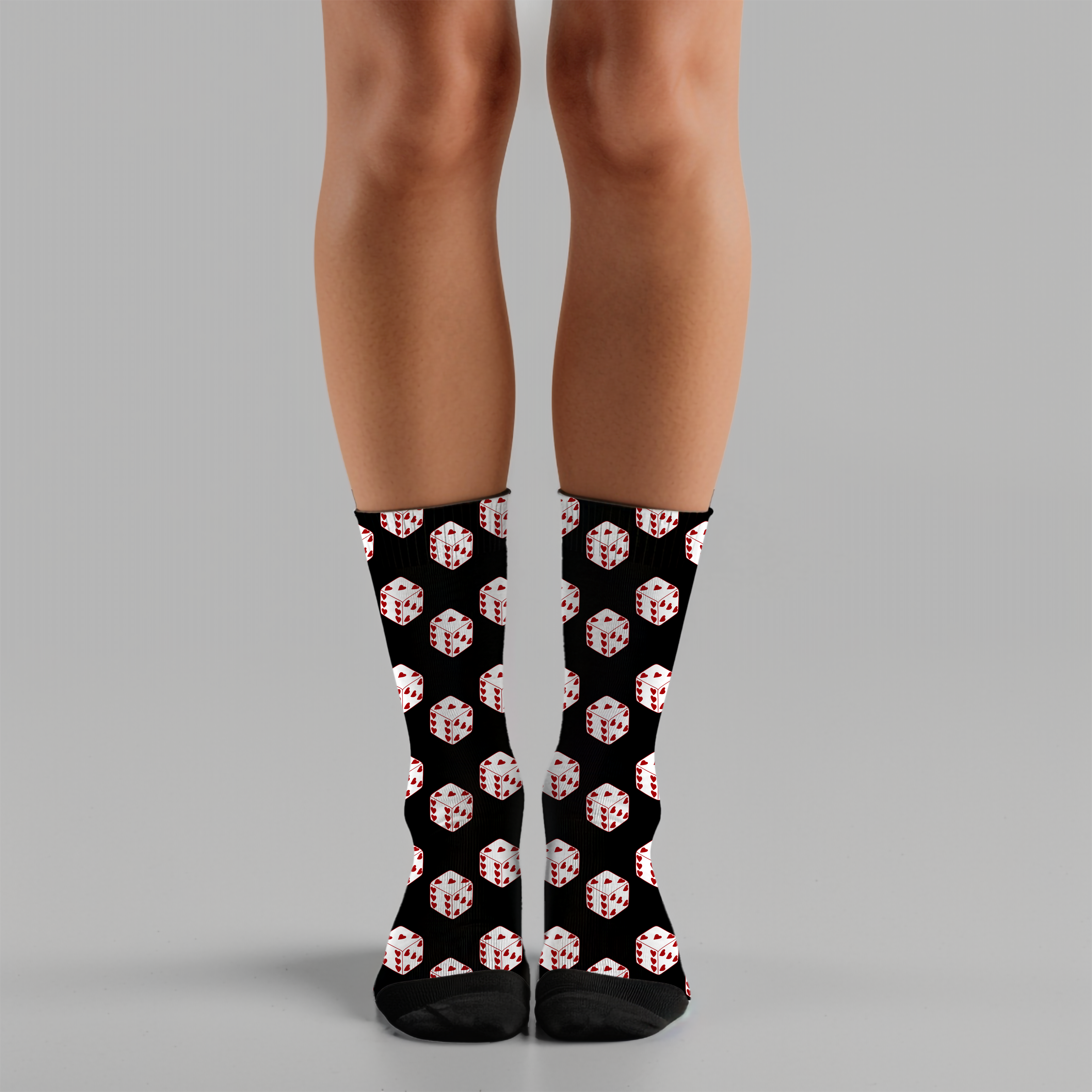 Valentines Day Socks | Cute Couples Black Dice Socks Gift
