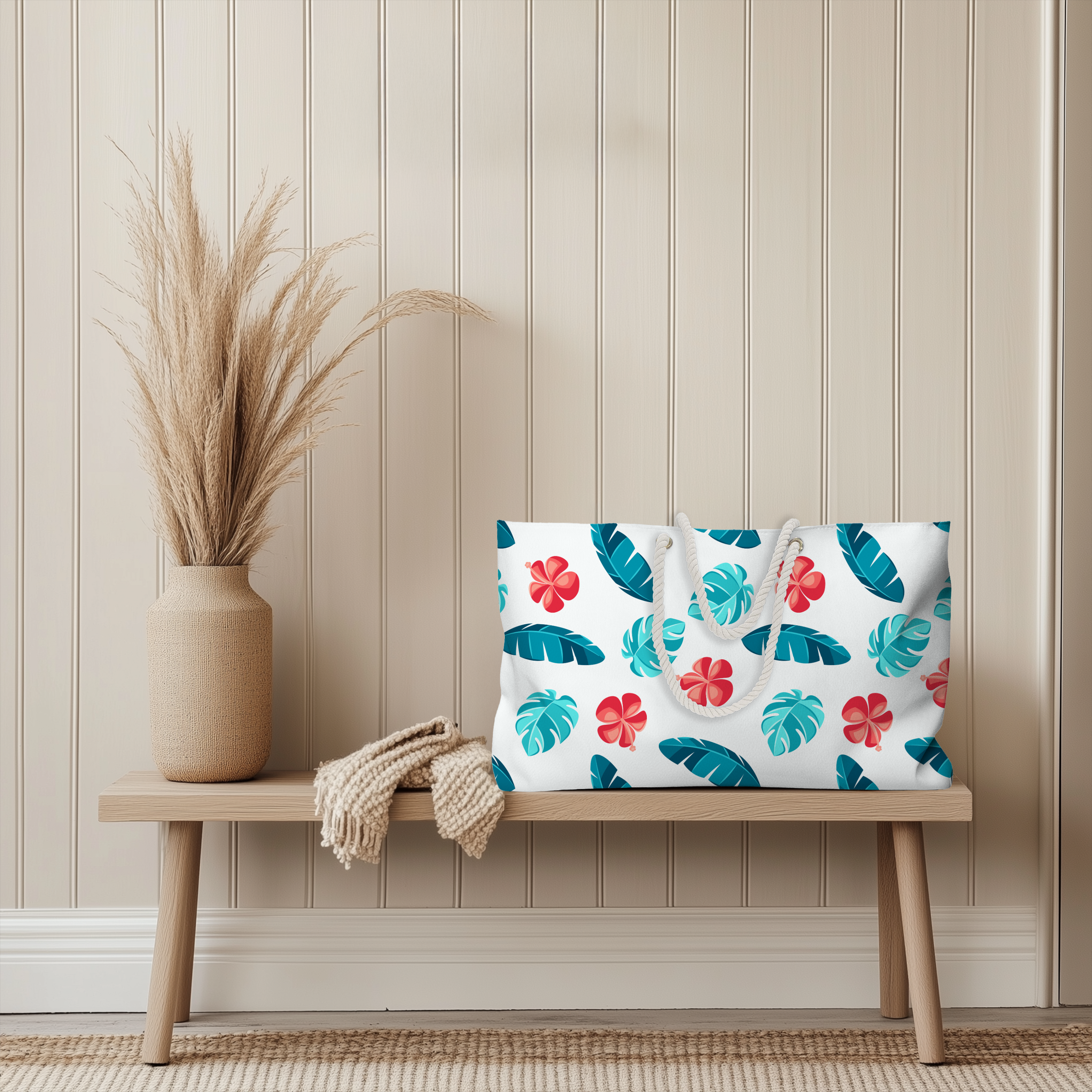 Tropical Leaf Weekender Bag