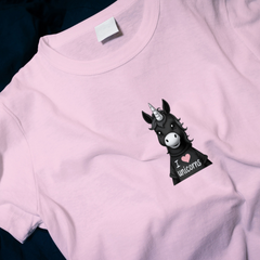 Funny Unicorn T-Shirt I Love Unicorns Shirt for Women Men Cute Black Unicorn Tee Whimsical Graphic Unisex