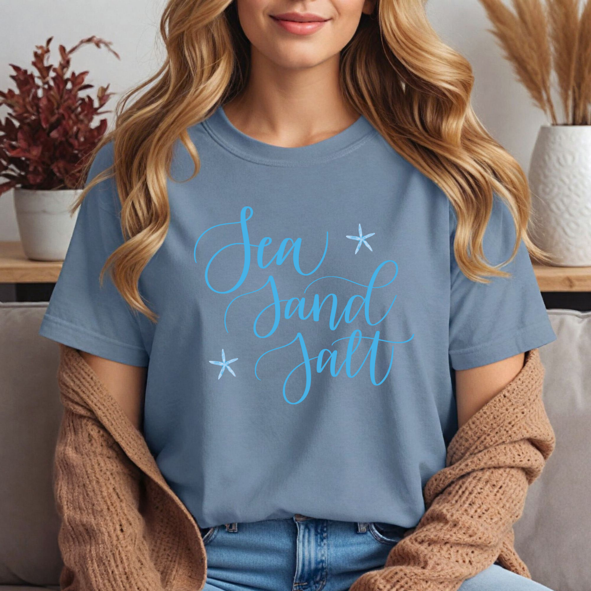 Sea and Salt Beach Shirt – Ocean Lover Graphic Tee
