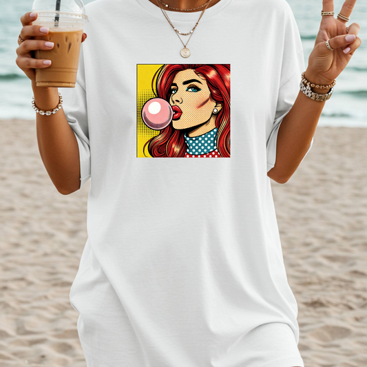 Retro Pop Art Shirt Comic Print Shirt