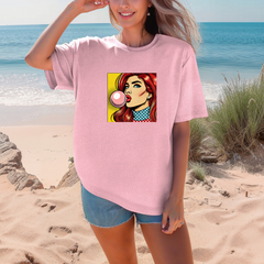 Retro Pop Art Shirt Comic Print Shirt