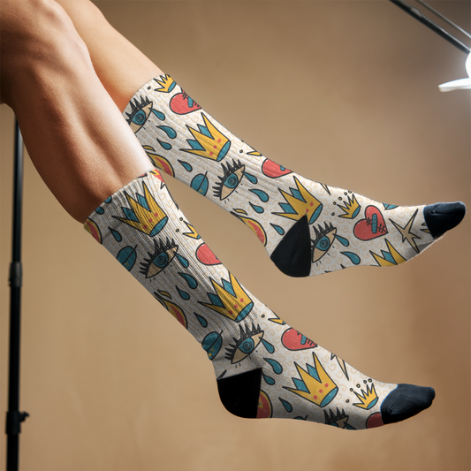 Retro Tattoo Socks Unisex Crew Socks