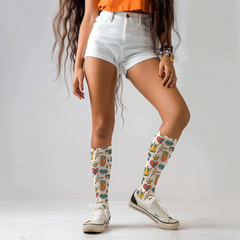 Retro Tattoo Socks Unisex Crew Socks