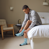 Blue Star Print Crew Socks: Celestial Astrology Gift