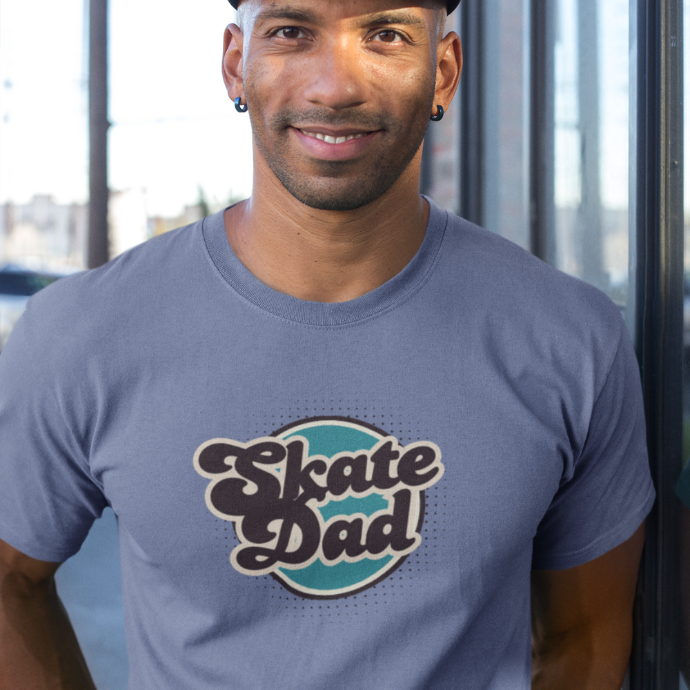 Skate Dad T-Shirt – Retro Skateboarder Tee for Skater Parents