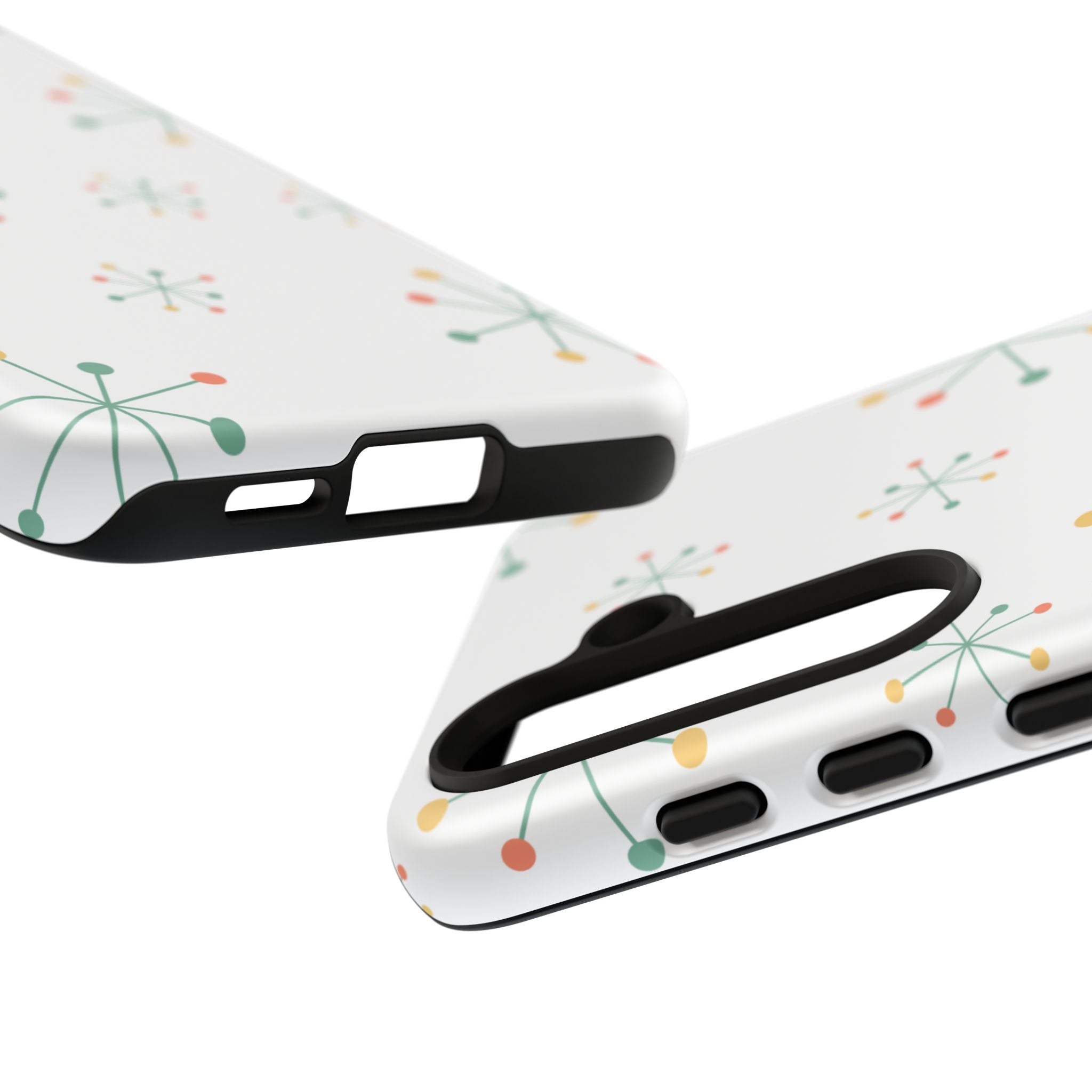Mid-Century Modern Phone Case for iPhone, Samsung Galaxy, Google Pixel Retro Atomic Starburst Design, Durable Protection, Vintage Style