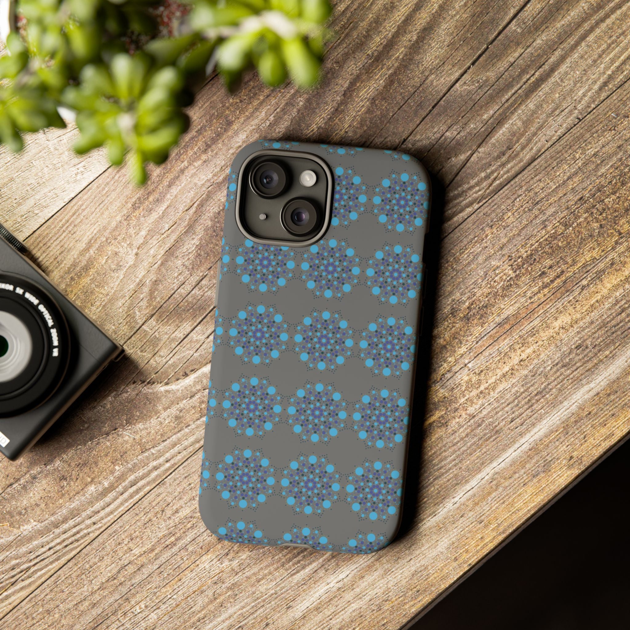 lue Geometric Phone Case for iPhone, Samsung, Google - Abstract Pattern, Protective Cover, Modern Art Phone Case, Gift for Her