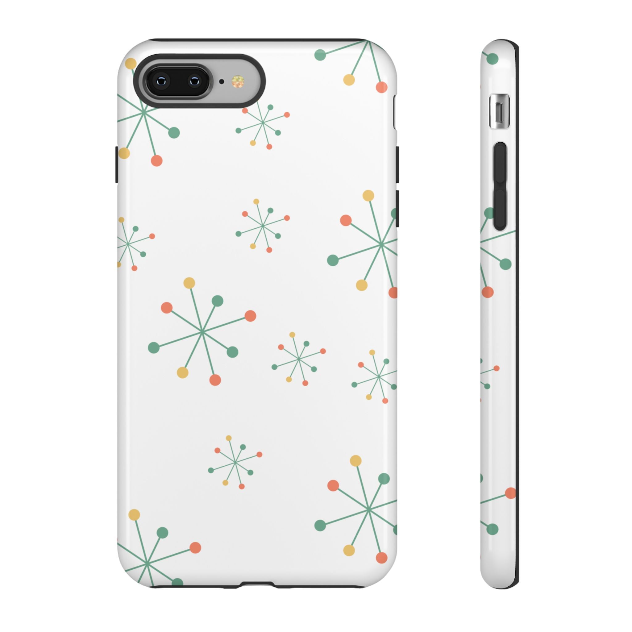 Mid-Century Modern Phone Case for iPhone, Samsung Galaxy, Google Pixel Retro Atomic Starburst Design, Durable Protection, Vintage Style