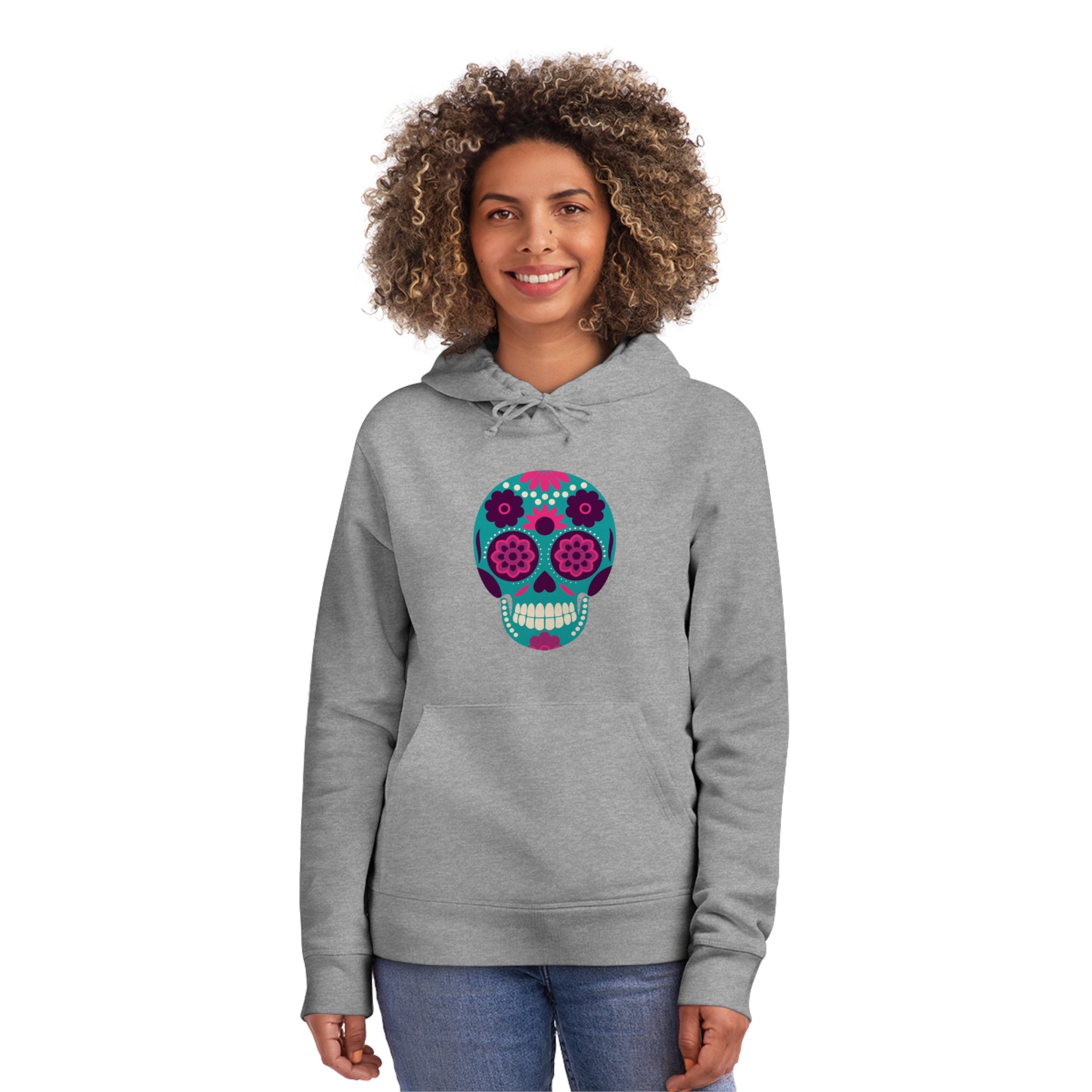 Sugar Skull Unisex Drummer Hoodie Skull Graphic Hoodie for Men ad Women's Hoodie