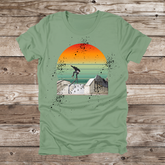 Sunset Skateboarding Graphic Tee - Classic Unisex Jersey Short Sleeve | Soft Cotton, Perfect Fit | Skateboarder T-Shirt