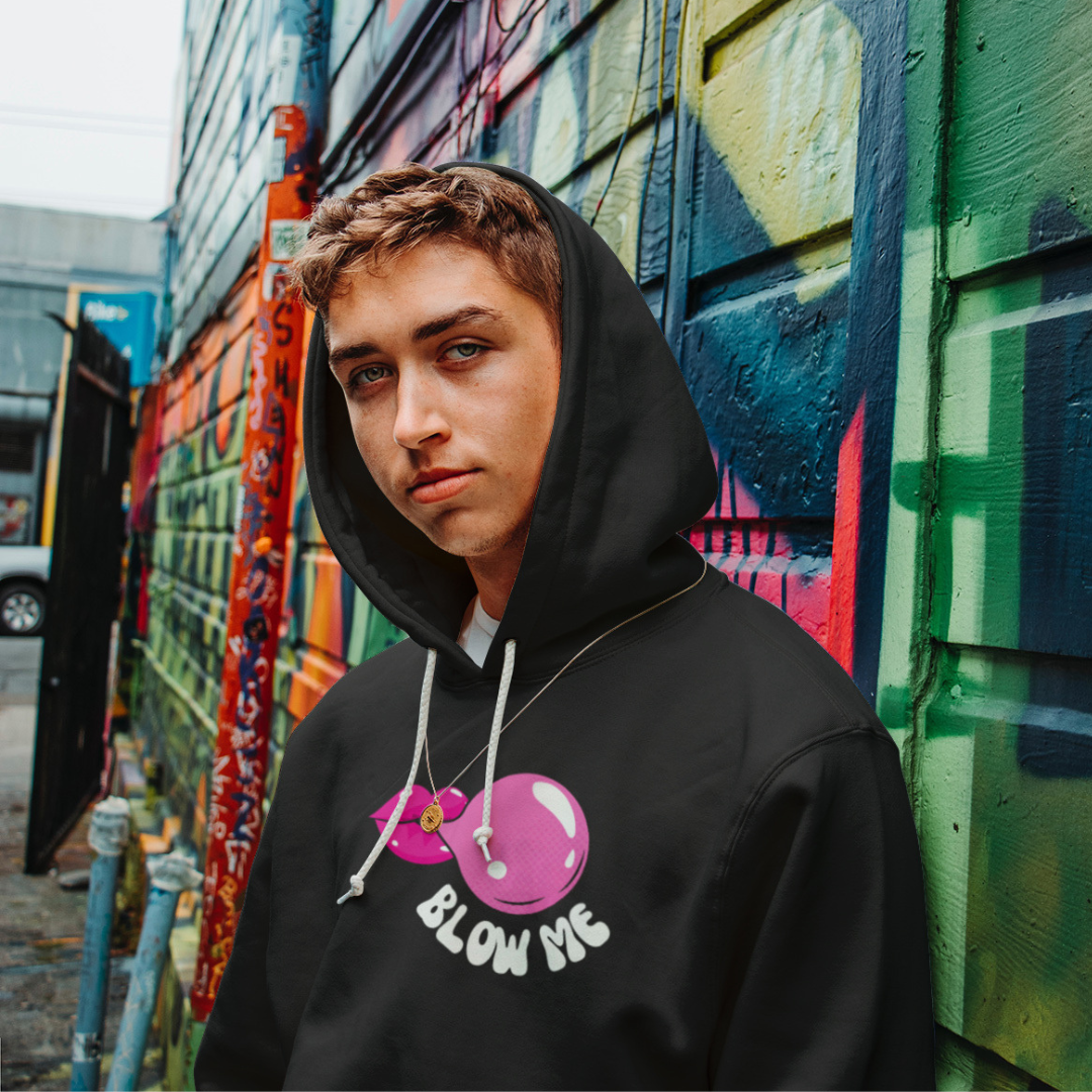 Sarcastic "Blow Me" Hoodie – Funny Unisex Graphic Sweatshirt