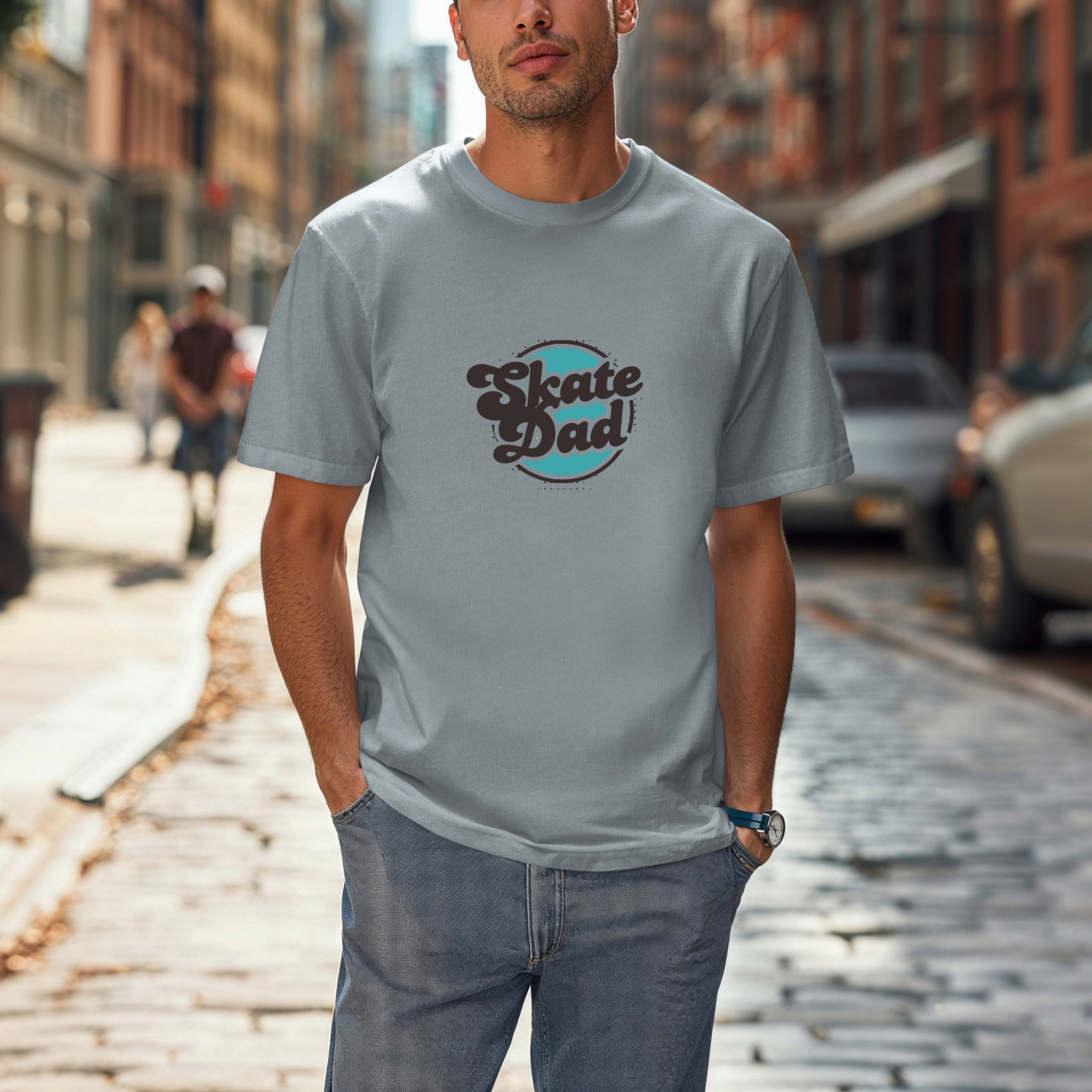 Skate Dad T-Shirt – Retro Skateboarder Tee for Skater Parents
