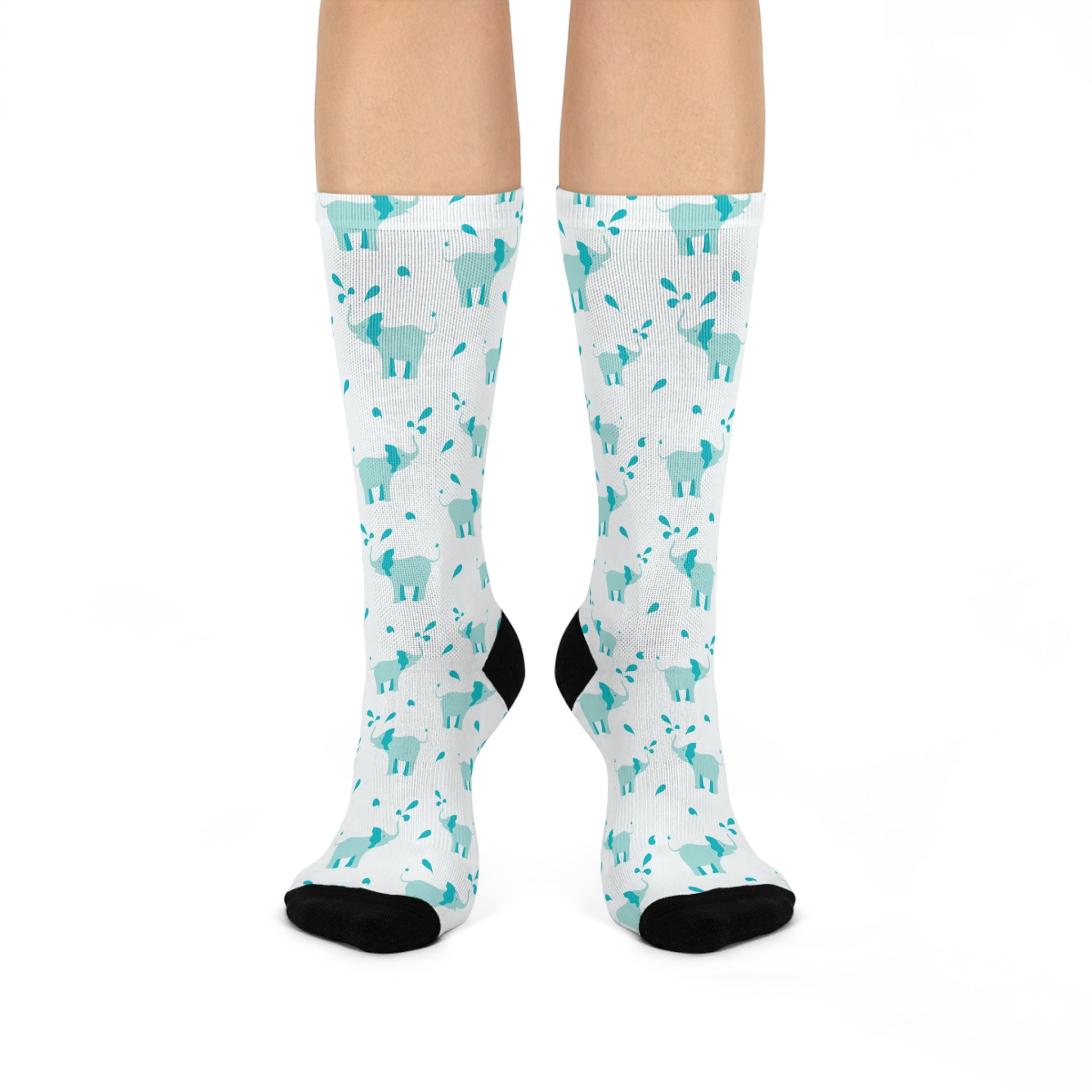 Elephant Socks – Cute Animal Print Crew Socks