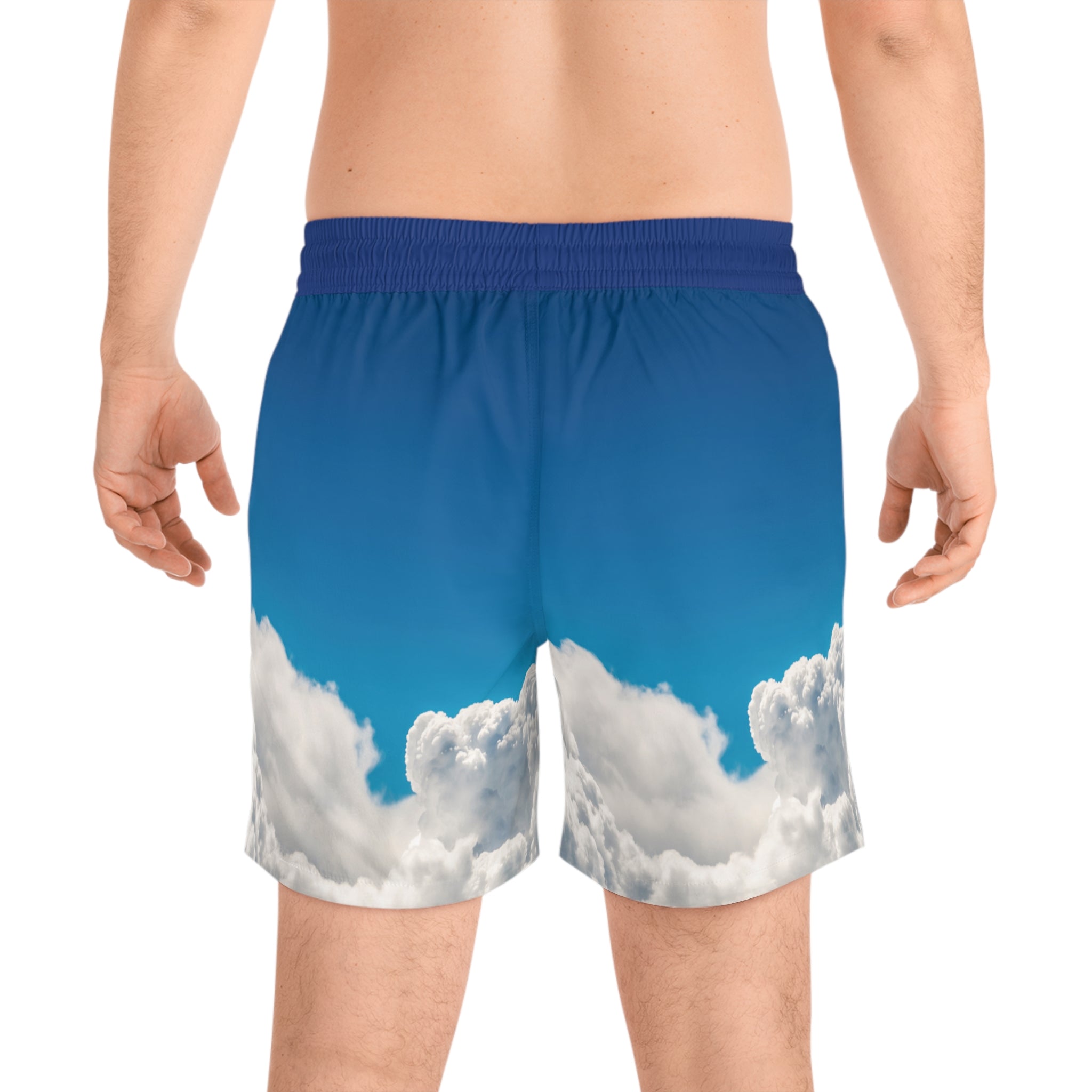 Clouds Men's Mid-Length Swim Shorts (AOP)