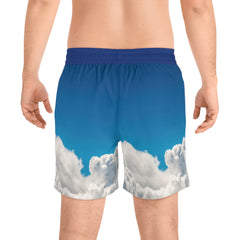 Clouds Men's Mid-Length Swim Shorts (AOP)