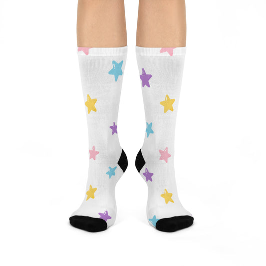 Candy Stars Cushioned Crew Socks