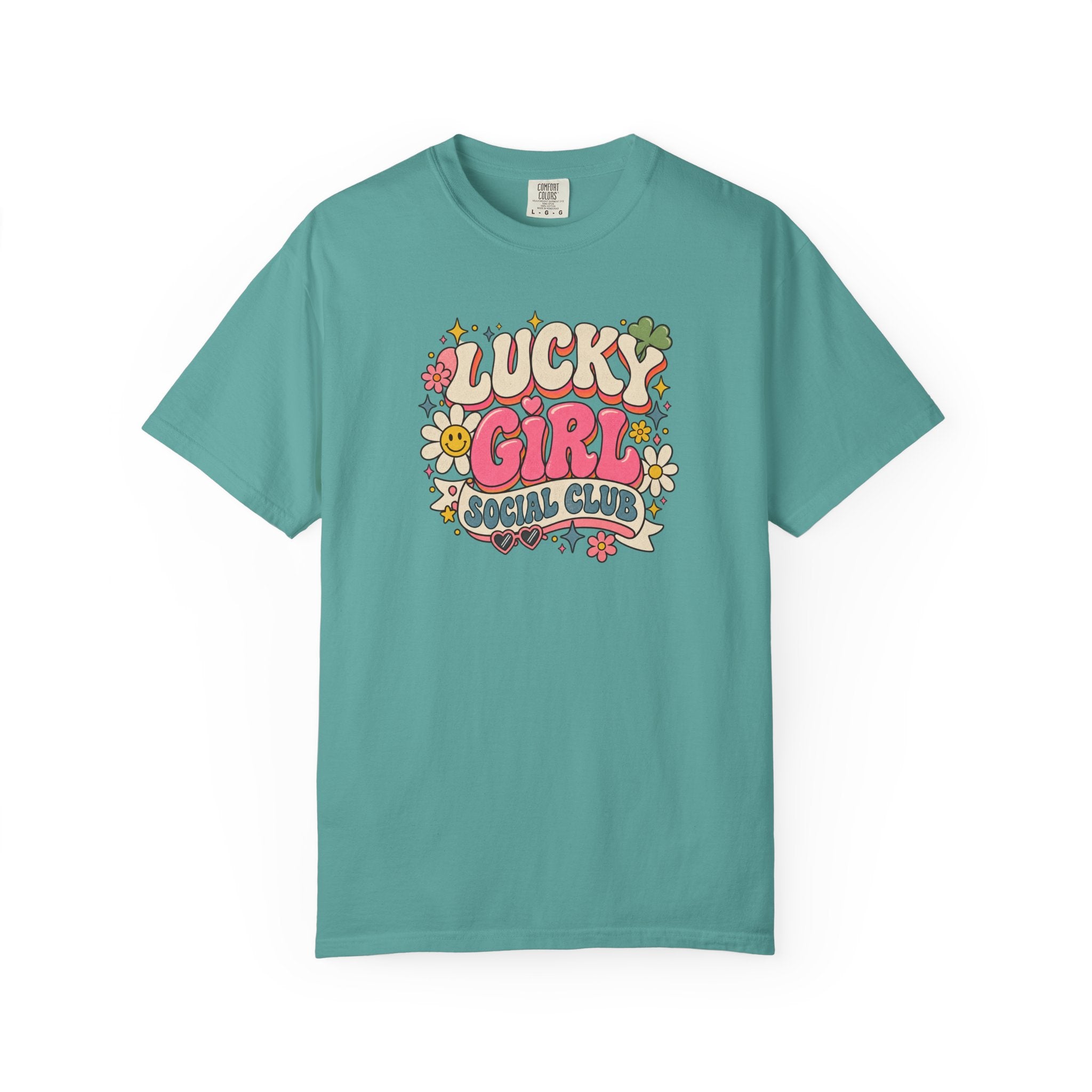 Lucky Girl Social Club Shirt – Retro Positive Graphic Tee