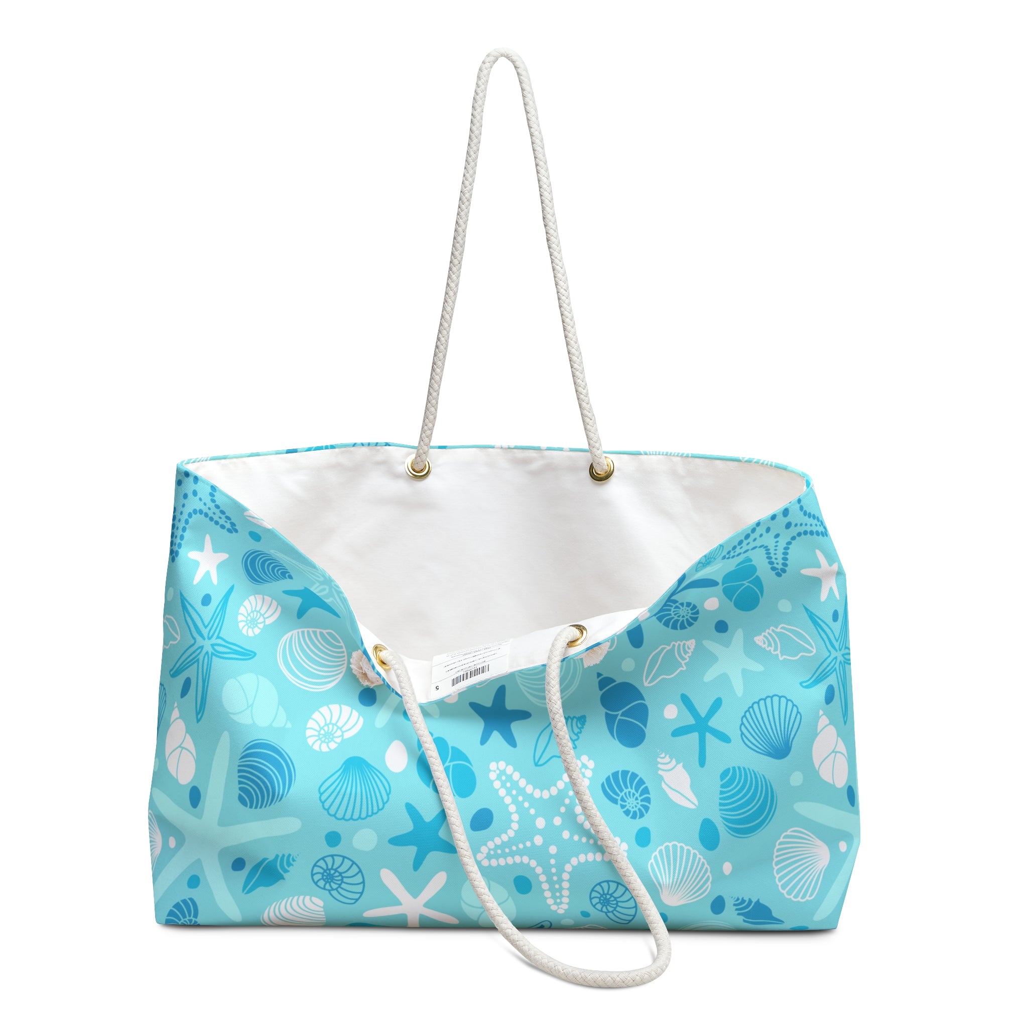 Turquoise Seashell Weekender Bag