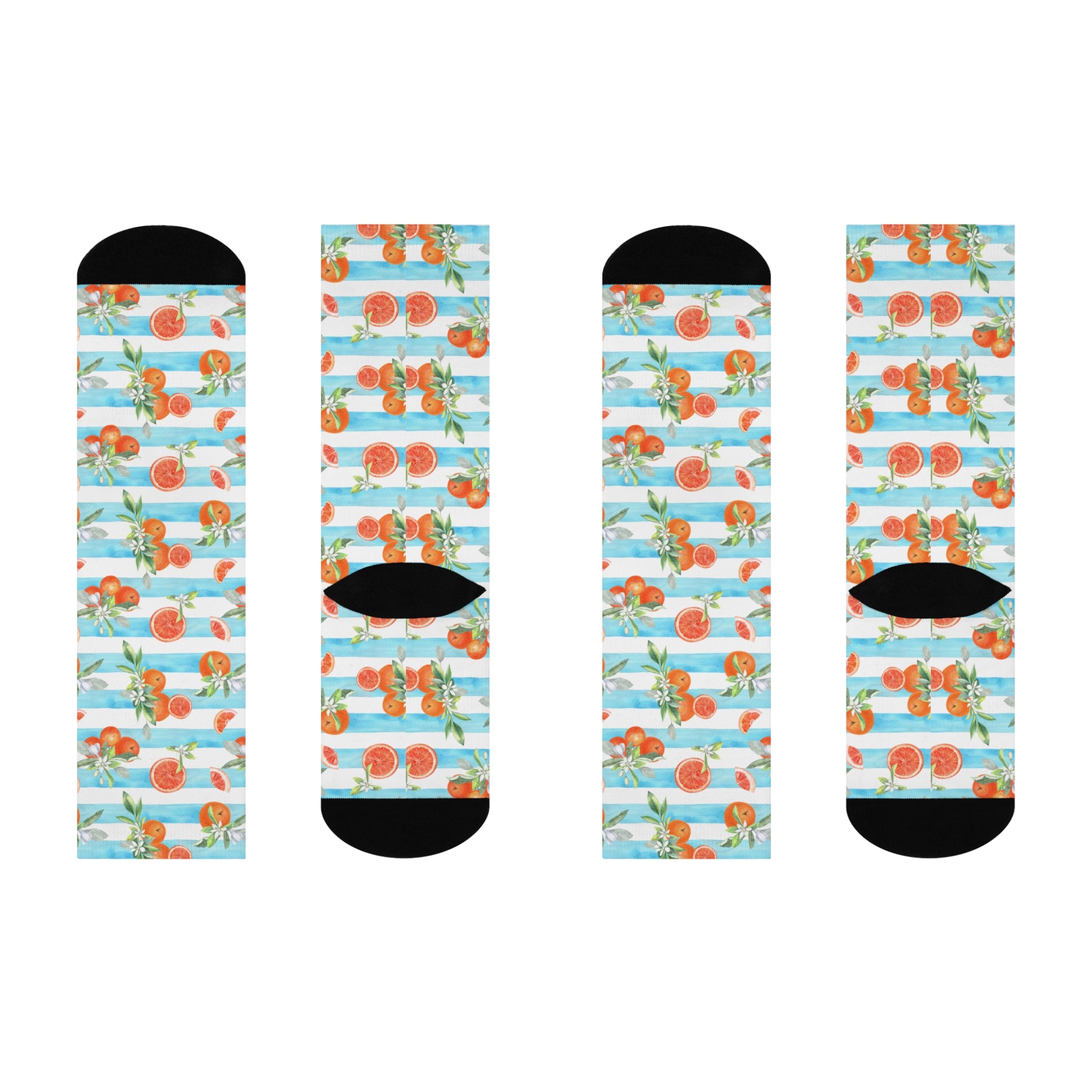 Orange Blossom Cushioned Crew Socks