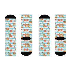 Orange Blossom Cushioned Crew Socks