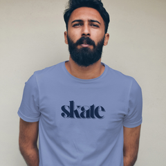Skate T-Shirt Blue – Comfort Colors Skateboarding Graphic Tee