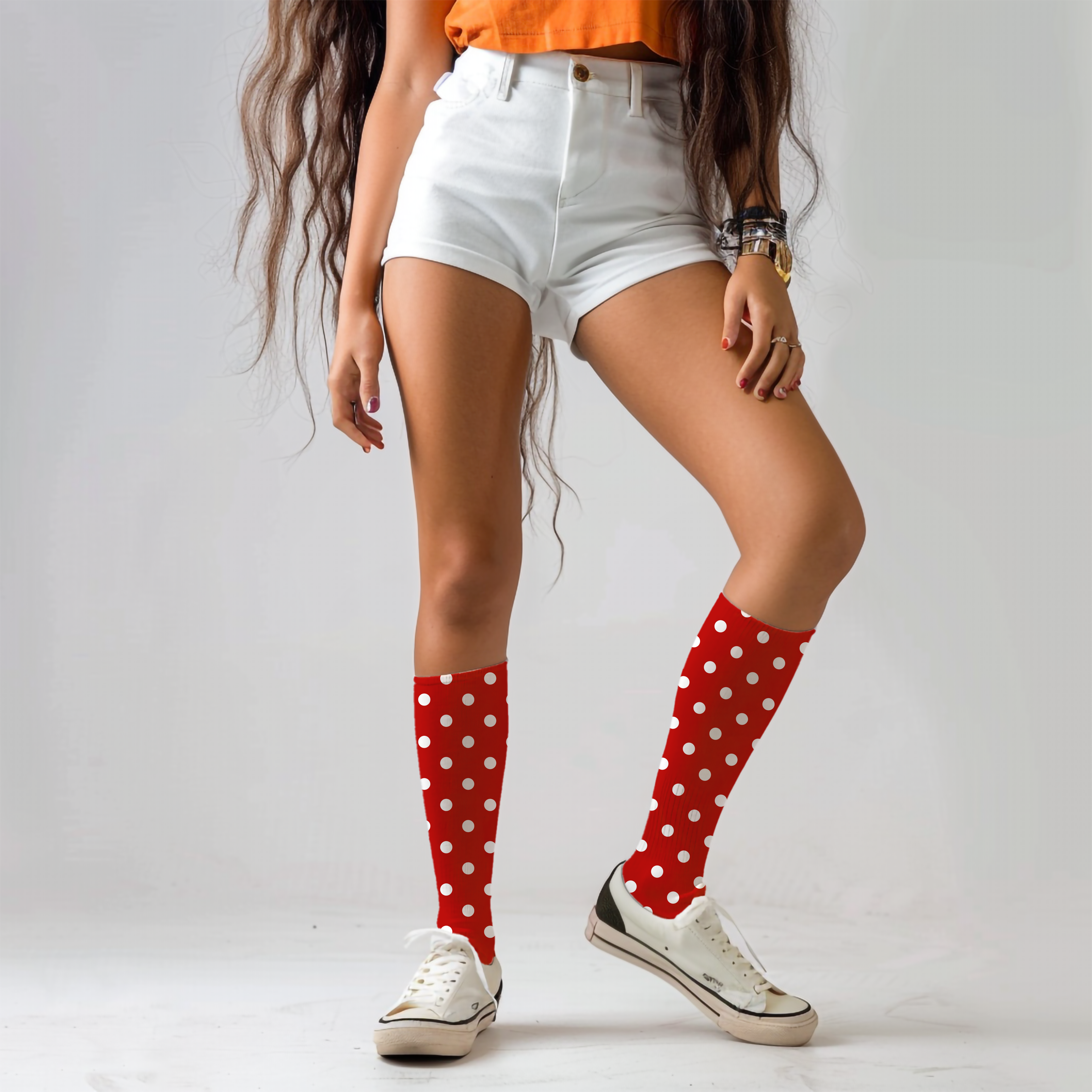Red Polka Dot Valentine Socks: Romantic Couples Gift