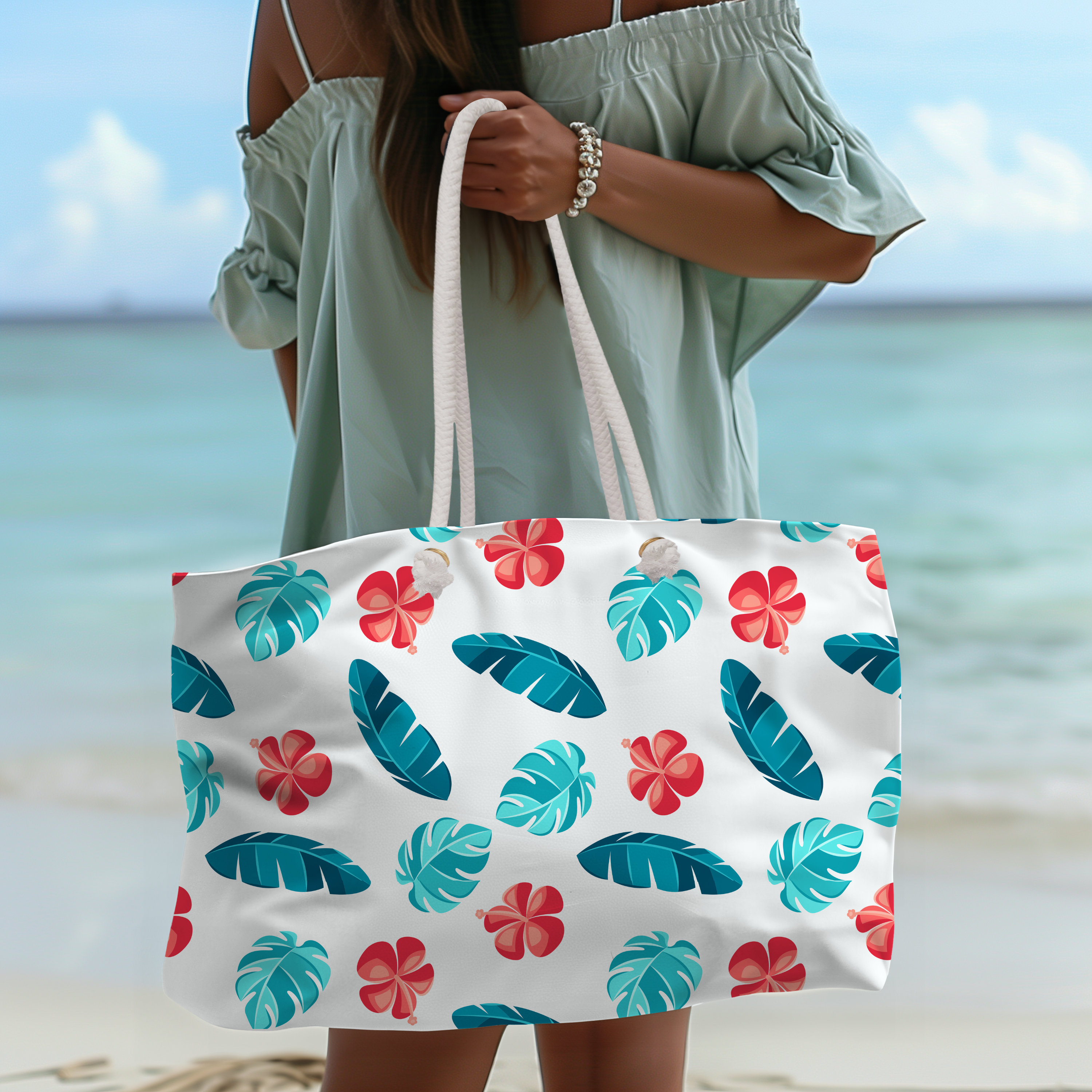 Tropical Leaf Weekender Bag