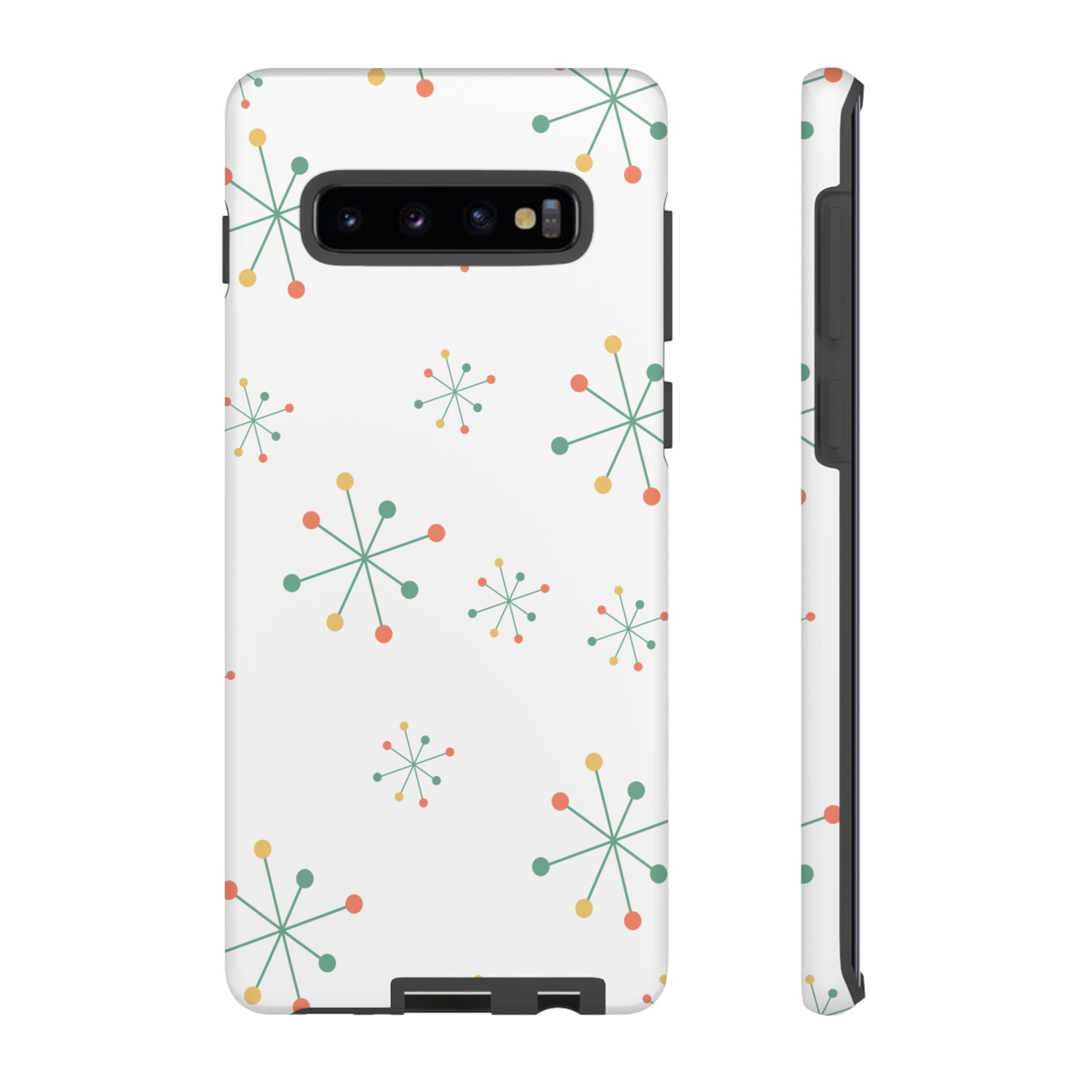 Mid-Century Modern Phone Case for iPhone, Samsung Galaxy, Google Pixel Retro Atomic Starburst Design, Durable Protection, Vintage Style