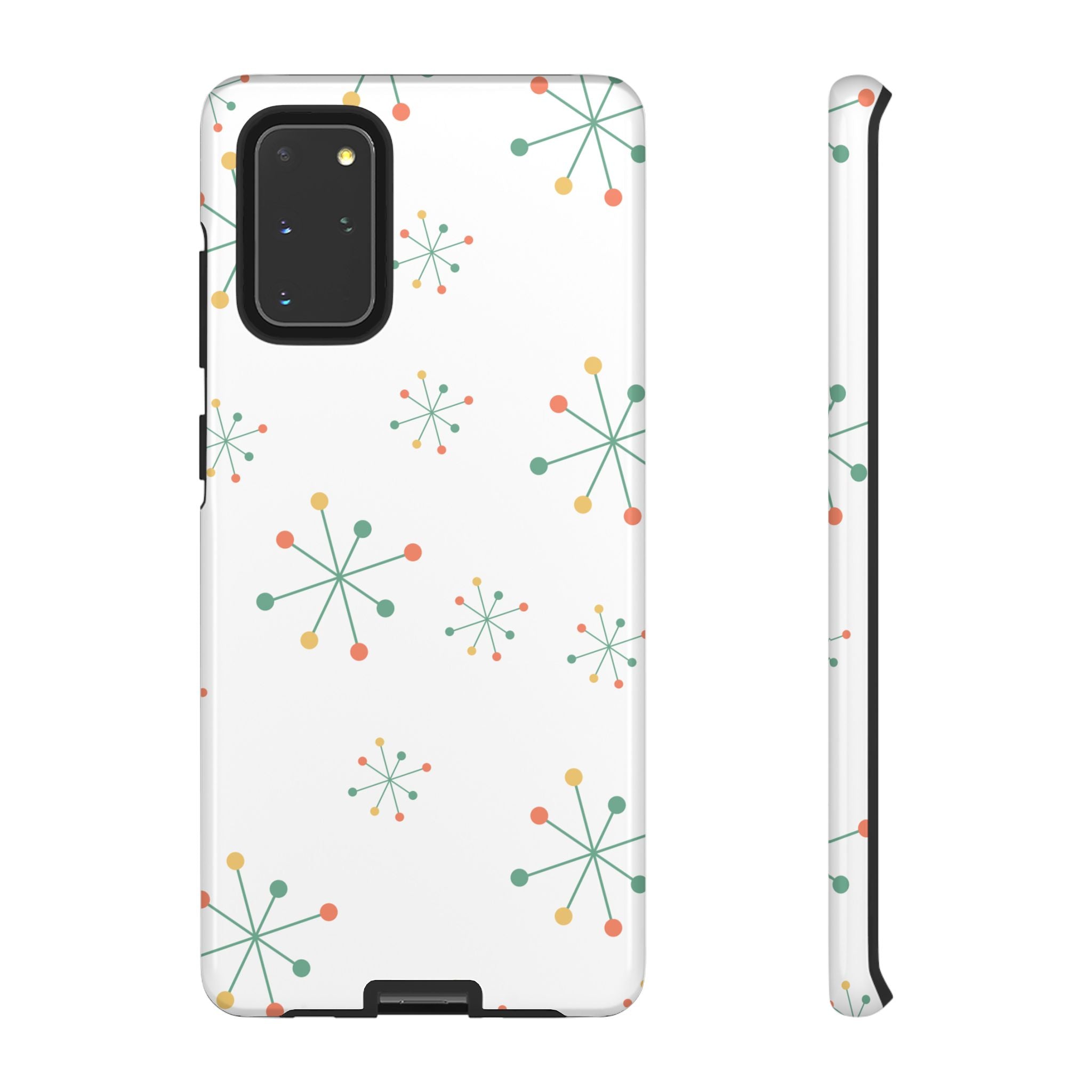 Mid-Century Modern Phone Case for iPhone, Samsung Galaxy, Google Pixel Retro Atomic Starburst Design, Durable Protection, Vintage Style