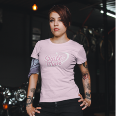 Skate Mom T-Shirt Cute Pink Shirt for Skate Mom Gift for Roller Derby Moms of Skaters Pink Comfort Colors Shirt