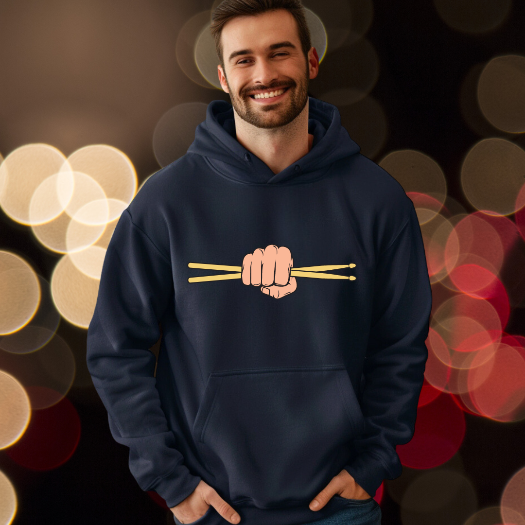 Drummer's Beat Hoodie: Unisex Drum Sticks Musician Apparel