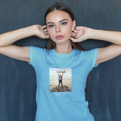 Vintage Skater Girl Graphic Tee - Classic Unisex Jersey Short Sleeve | Soft Cotton, Perfect Fit | Skateboarder T-Shirt