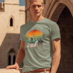Sunset Skateboarding Graphic Tee - Classic Unisex Jersey Short Sleeve | Soft Cotton, Perfect Fit | Skateboarder T-Shirt