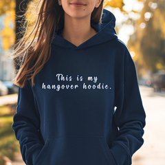 Funny Hangover Hoodie – Unisex Navy Blue Loungewear