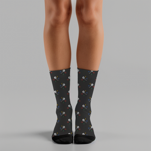 Microphone Crew Socks Unisex Music Lover Gift Socks