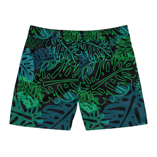 Night Time Men's Mid-Length Swim Shorts Boardshorts Mens Swim Trunks