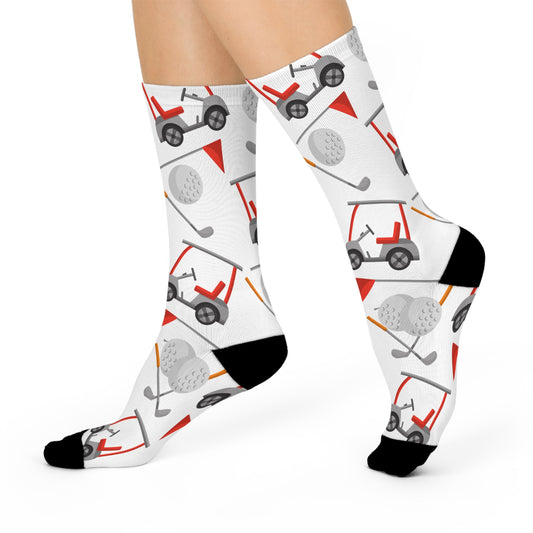 Golf Cart Crew Socks – Fun Socks for Golf Enthusiasts
