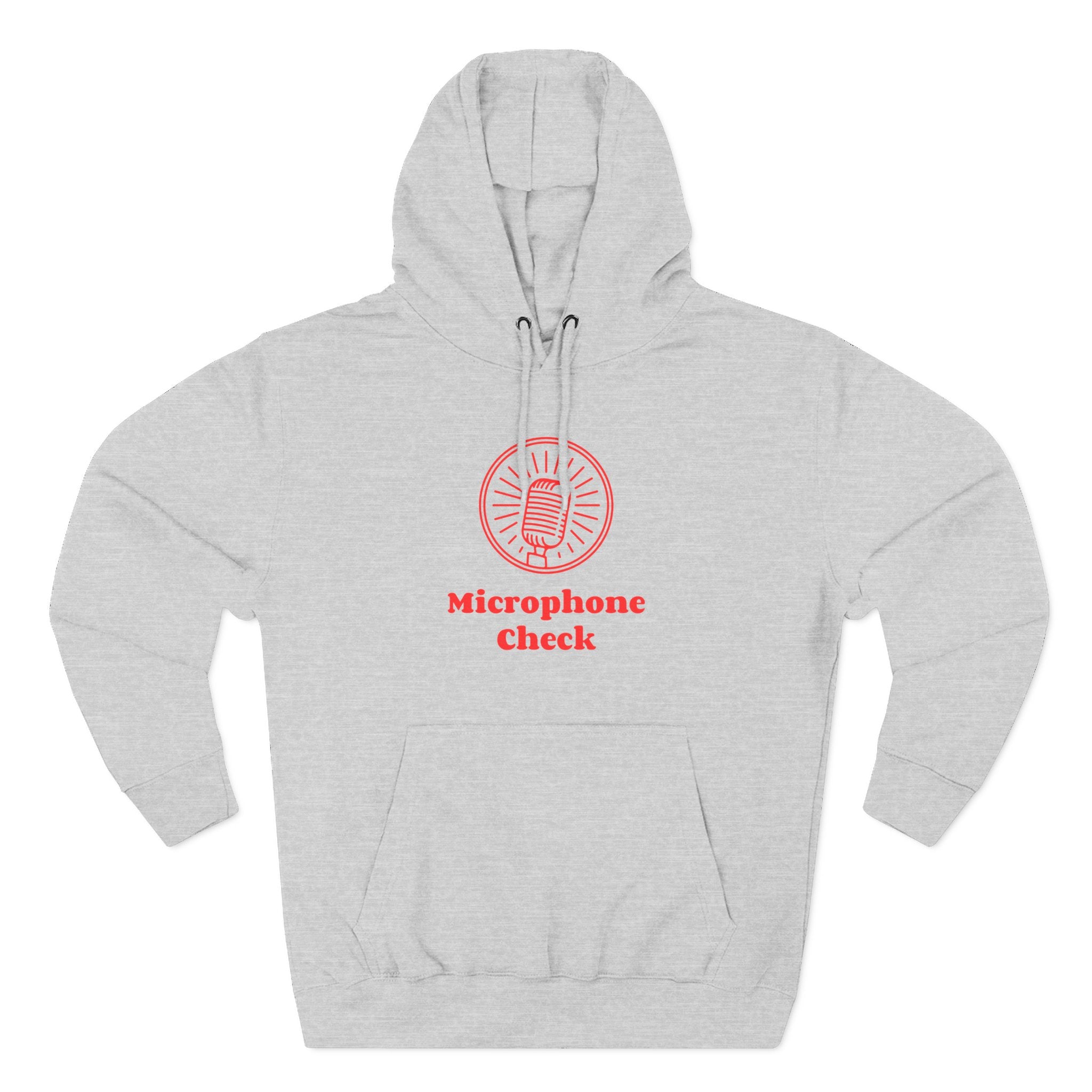 Microphone Check Three-Panel Fleece Hoodie
