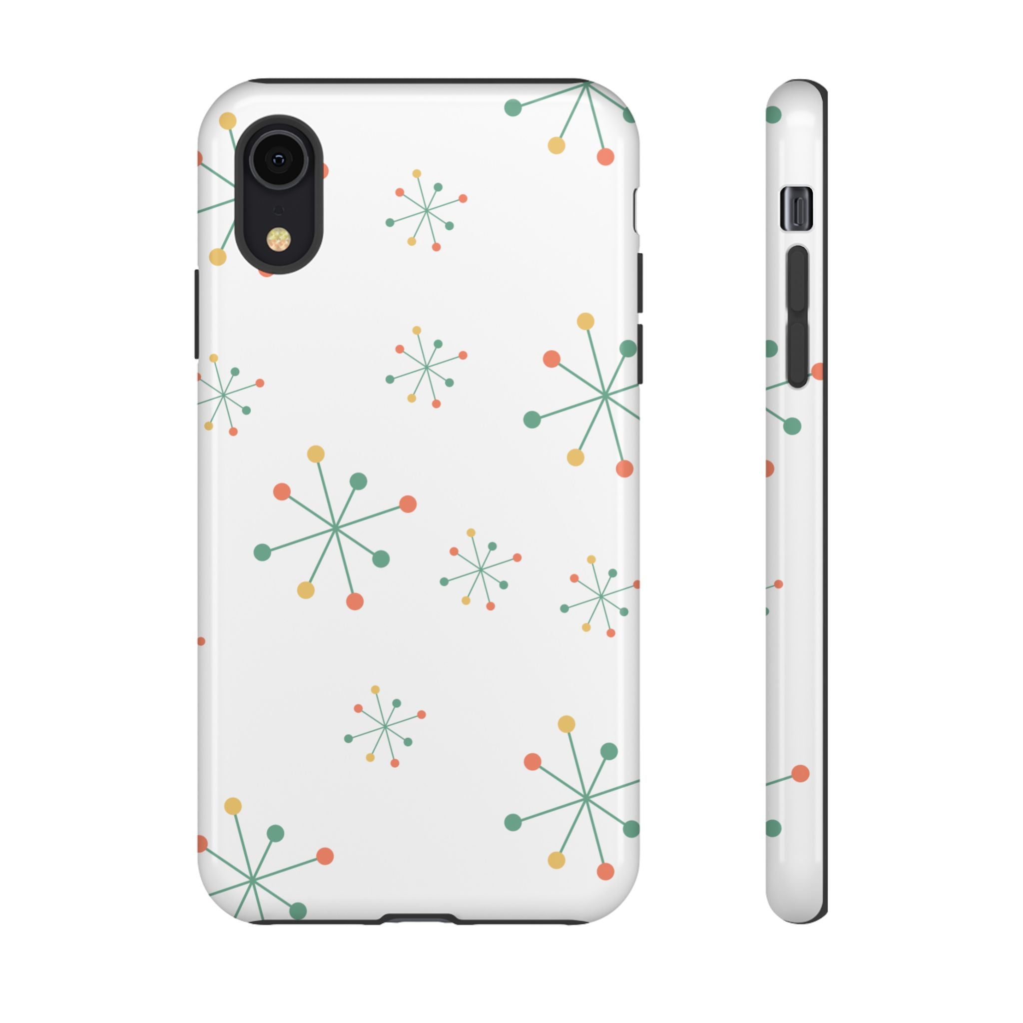 Mid-Century Modern Phone Case for iPhone, Samsung Galaxy, Google Pixel Retro Atomic Starburst Design, Durable Protection, Vintage Style