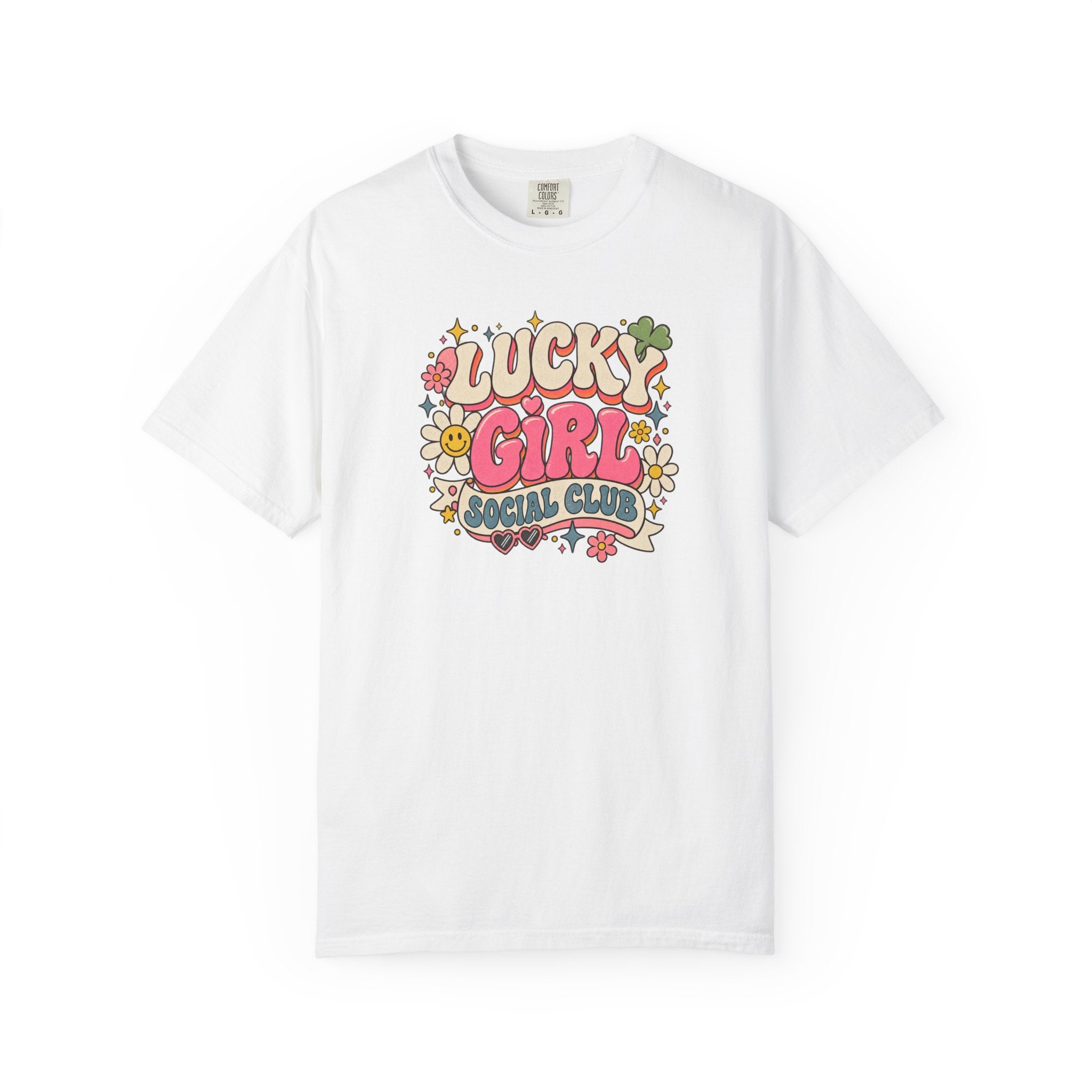 Lucky Girl Social Club Shirt – Retro Positive Graphic Tee