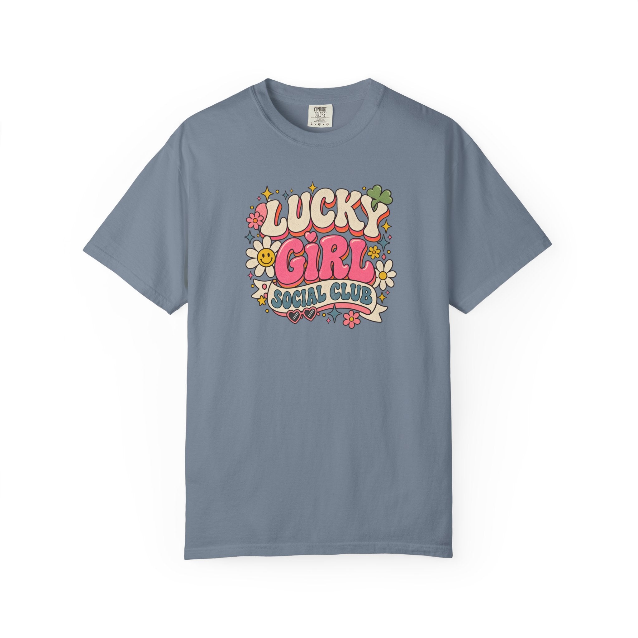 Lucky Girl Social Club Shirt – Retro Positive Graphic Tee