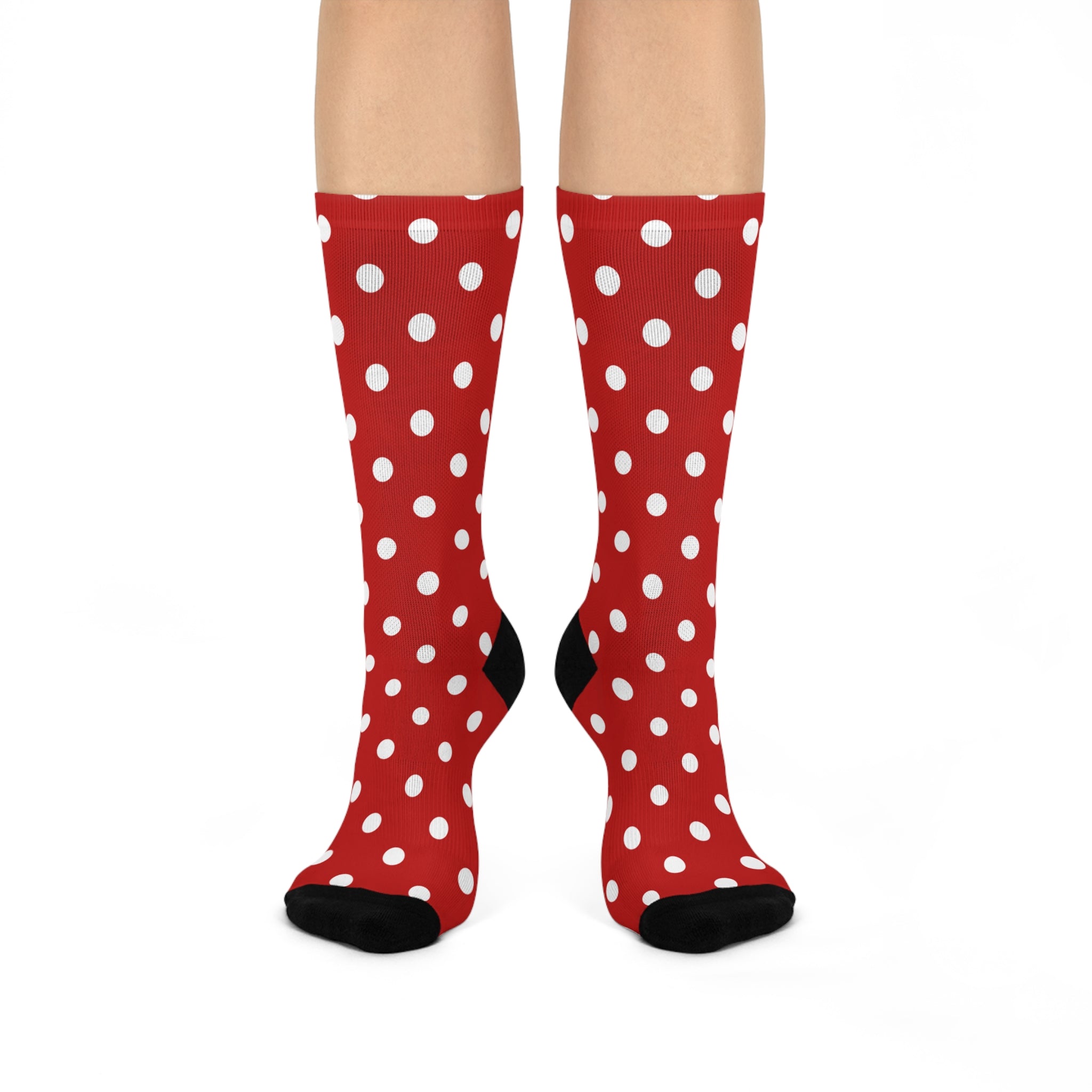 Red Polka Dot Valentine Socks: Romantic Couples Gift