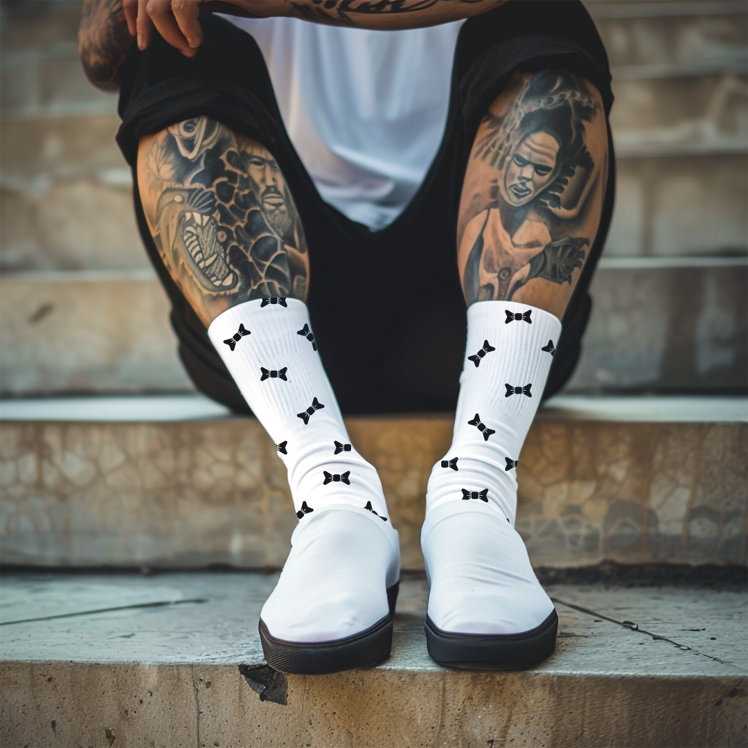 Tuxedo Wedding Socks: Cushioned Crew Socks for Groom & Groomsmen