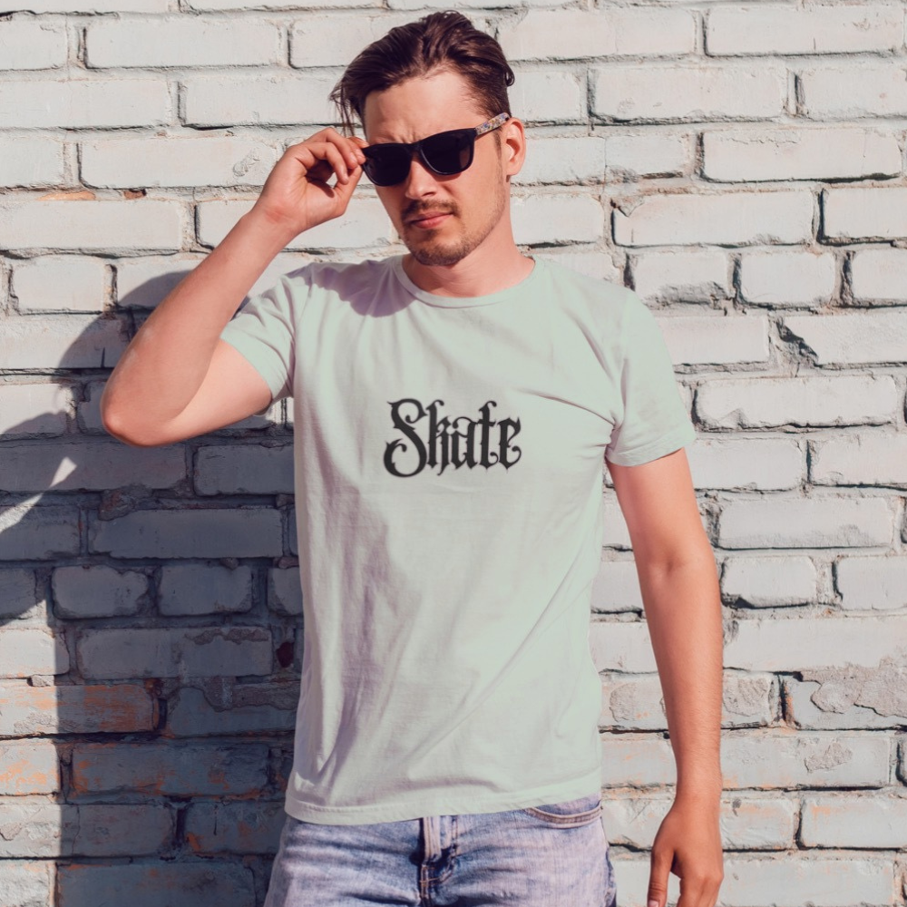 Skate T-Shirt Comfort Colors Sage Green Aesthetic Skater Graphic Tee Streetwear Skateboarding Shirt Minimalist Skateboarder Outfit
