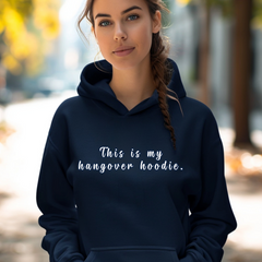 Funny Hangover Hoodie – Unisex Navy Blue Loungewear