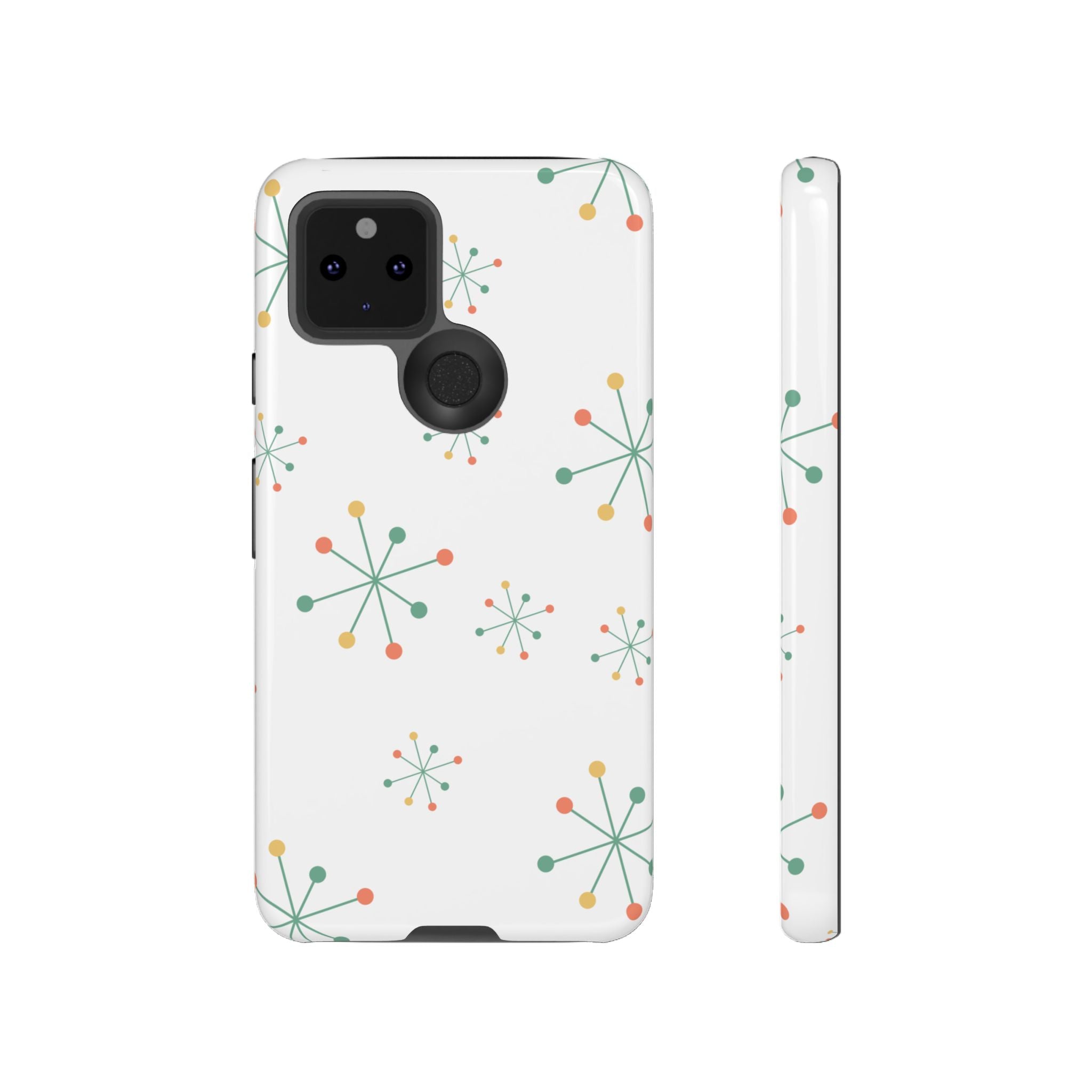 Mid-Century Modern Phone Case for iPhone, Samsung Galaxy, Google Pixel Retro Atomic Starburst Design, Durable Protection, Vintage Style